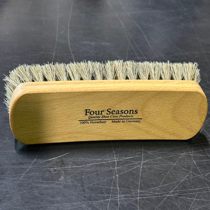 Four Season Medium Horse Hair Shoe Shine Brush - Natural color (made in Germany)