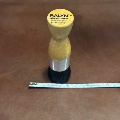 Ralyn Shoe Polish Dauber Brush (Cylindrical 1"x 4") 100% Horsehair - Made in Brazil
