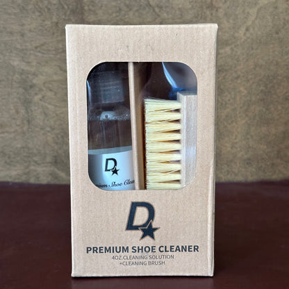 Premium Shoe Cleaning Kit - 4oz. Cleaning Solution and Medium Bristle Brush